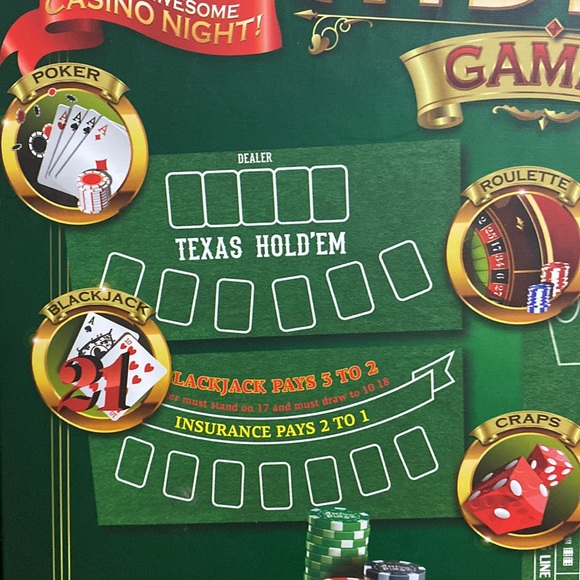 New! 4 in 1 Casino board Games ( craps,poker,blackjack,roulette ) - Picture 7 of 8